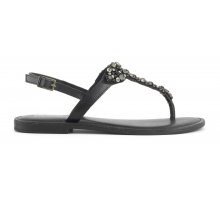 Economici Thong sandal with jewelled embroidery F08171824-0272
